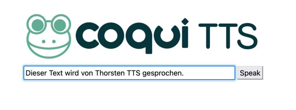 Coqui TTS Server Webfrontend